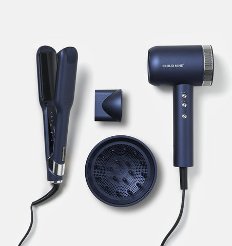The Contouring Wide Iron & Midnight Blue Airshot Pro Styling Set