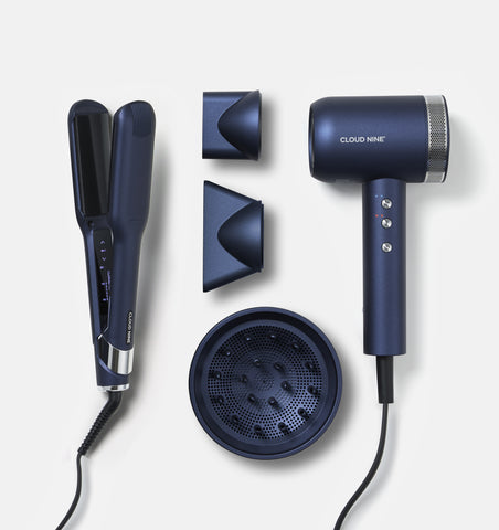 The Midnight Blue Wide Iron & The Airshot Styling Set