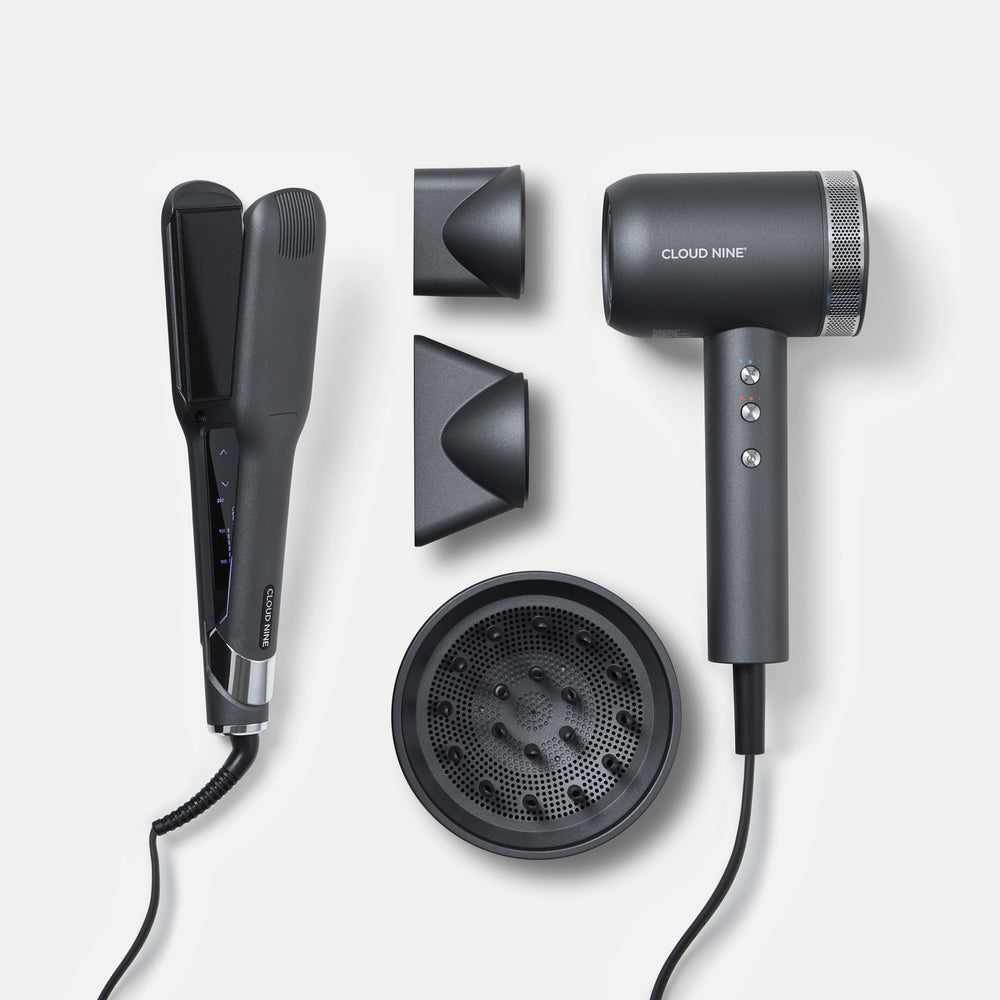 The Starlight Grey Wide Iron & Airshot Pro Styling Set